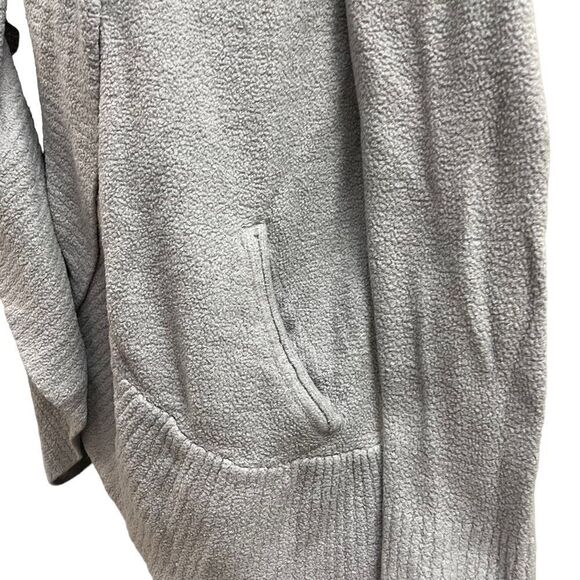 BAREFOOT DREAMS COZY CHIC LITE gray knit open front cardigan sz XS / Small - Picture 5 of 11